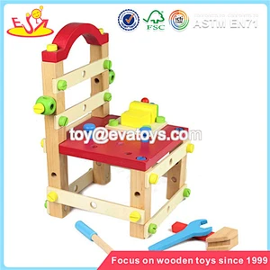 wholesale creative kids wooden assembly tools toy diy baby wooden assembly tools set toy W03D025