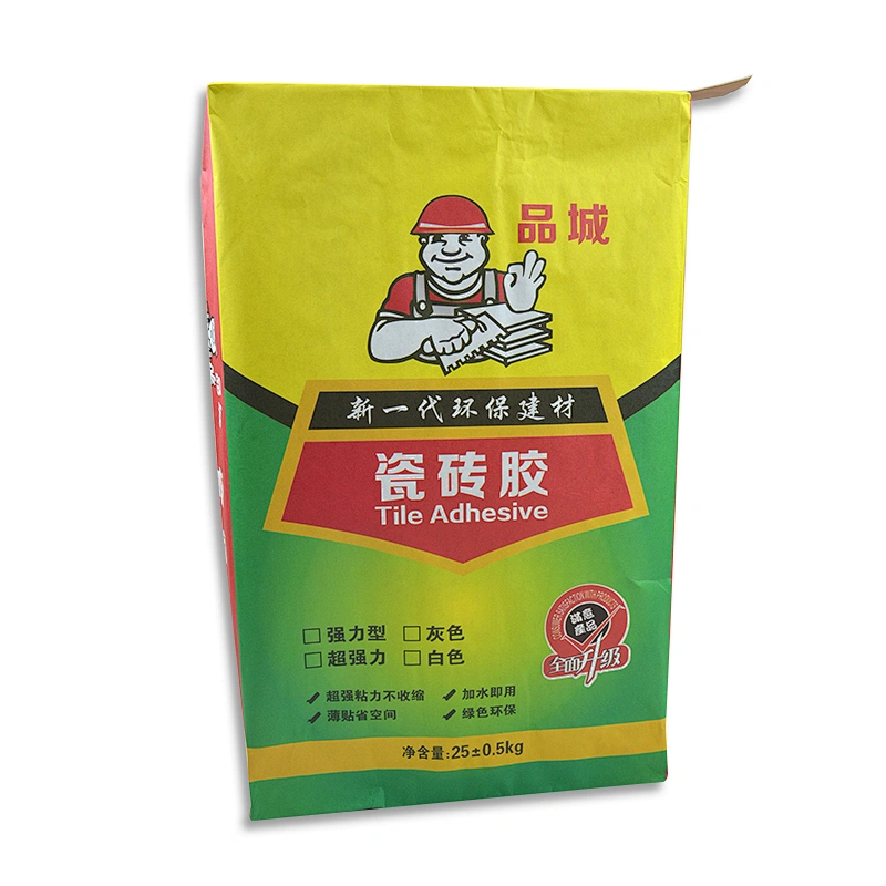 The cube valve mouth kraft paper bag for cement mortar packaging