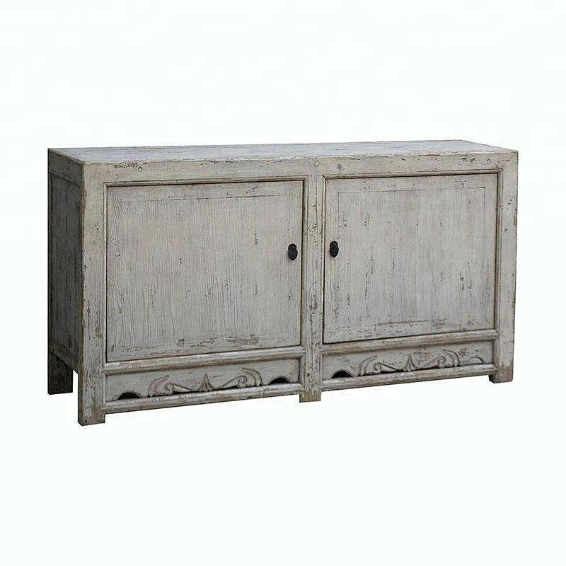 oriental antique rustic distressed living room buffet furniture