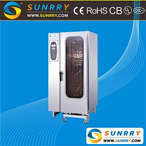 Electric Steaming Baking Oven Professional Baking Oven Steam 40 Trays Electric Combi Steamer Oven (SY-CV20B SUNRRY)