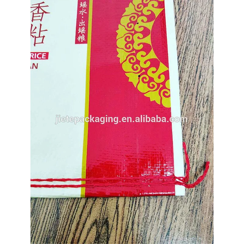 Top sale customized plastic pp woven laminated and printed rice bag 50kg
