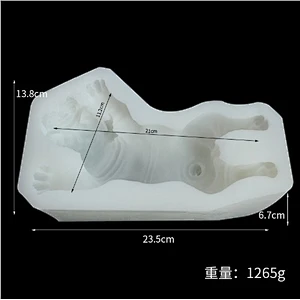 2 Size Dirty dog 3D Shar Pei Dog Mousse Cake Silicone Mould for Fondant Chocolate Candy Mold