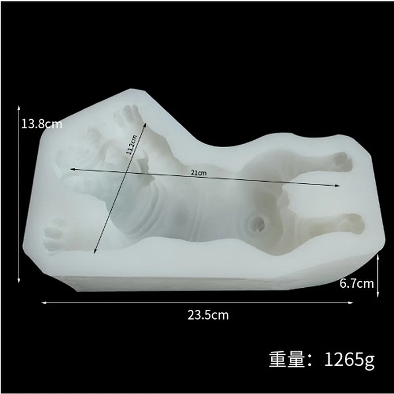 2 Size Dirty dog 3D Shar Pei Dog Mousse Cake Silicone Mould for Fondant Chocolate Candy Mold