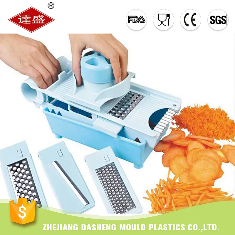 6 in 1 manual plastic S/S salad maker vegetable shredder slicer