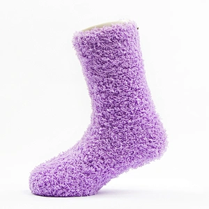 baby colorful double cuff pompoms thick cotton winter socks