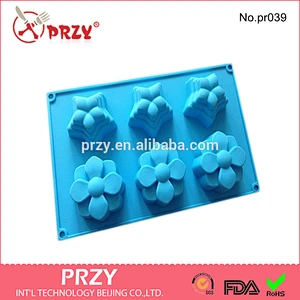 PR039 PRZY Lucky flower silicone cake mold