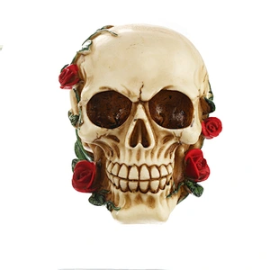 S9119 Halloween Skull silicone mold 3D Rose skull head soap cake chocolate fondant cake mold kitchen handmade soap molds