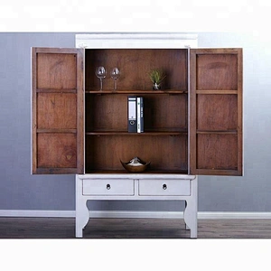 oriental solid wood pine storage bedroom furniture