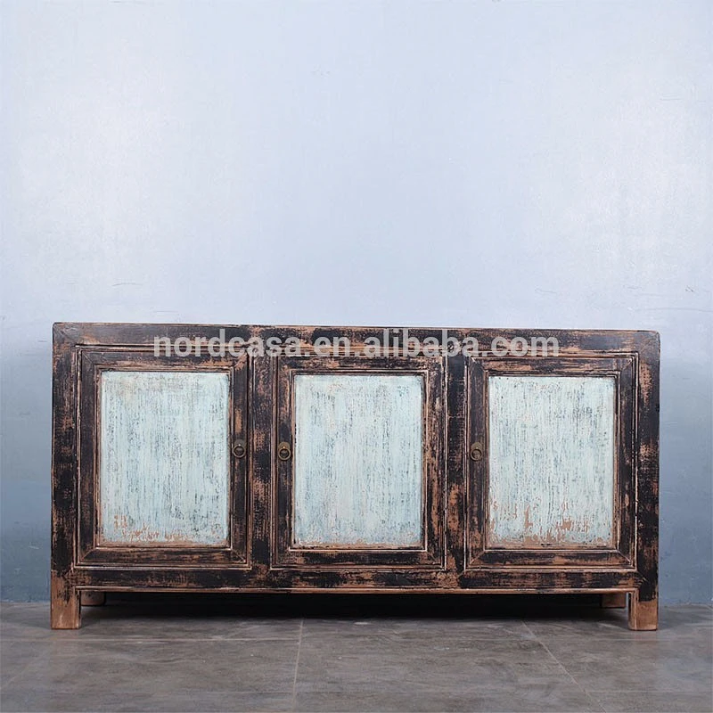Chinese antique wood cabinet shabby chic solid wood cabinet