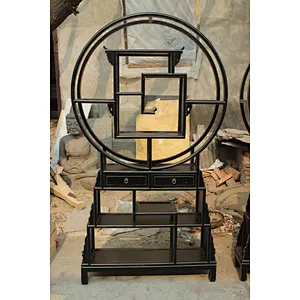 Industrial furniture metal with wood shelf