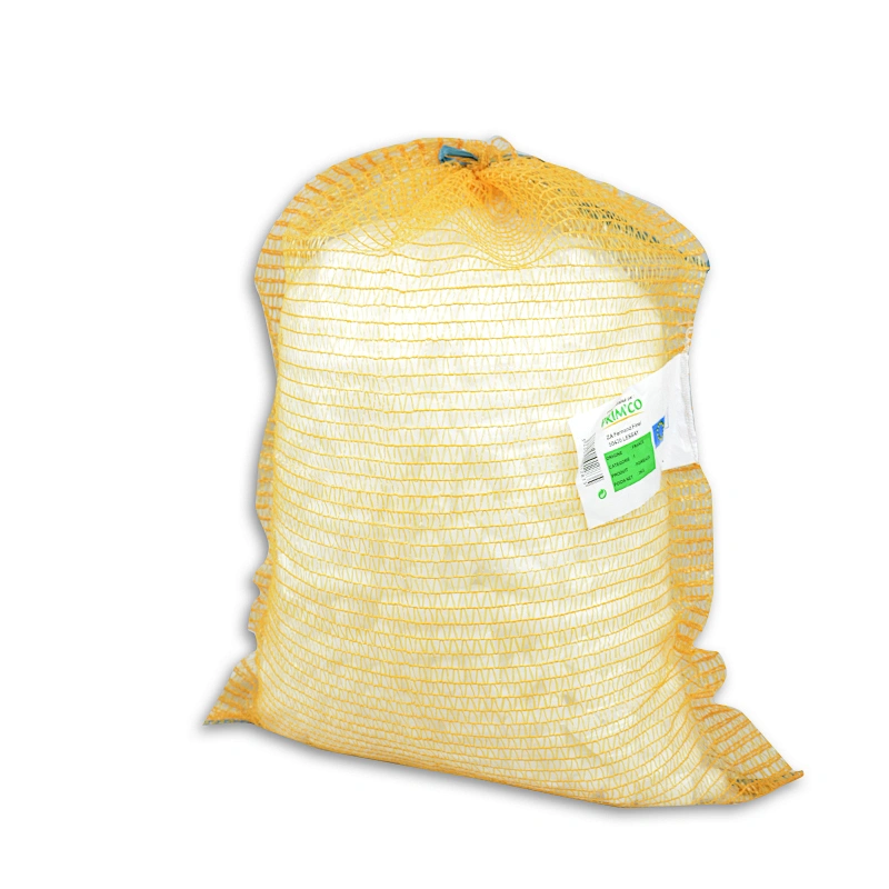 Feature mesh drawstring bag packaging onion,cabbage,potato,orange