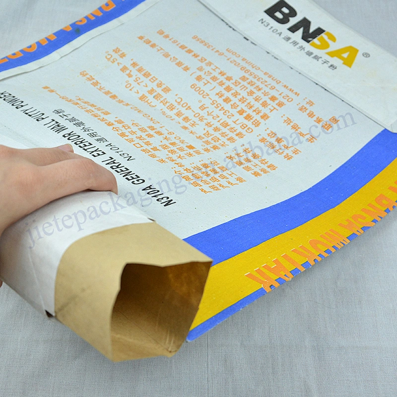 High quality 25kg stand up white kraft paper cement packaging bag for gypsum powder,mortar
