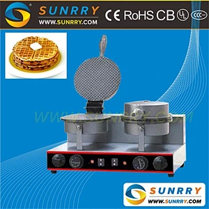 Electric round shape hong kong waffle maker with double heads egg waffle machine (SUNRRY SY-WM25B)