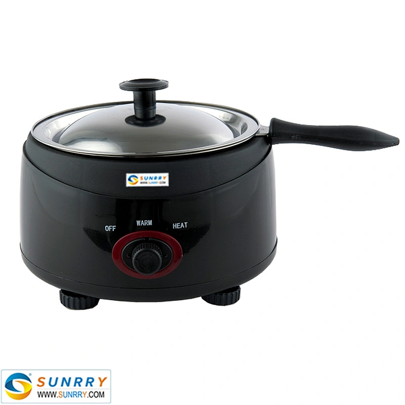 Electric chocolate melting pot with PP plastic base chocolate coating pan (SUNRRY SY-CL1B)