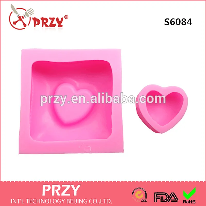 Heart shape pillow silicone handmade soap mold cake decorative molds concrete molds