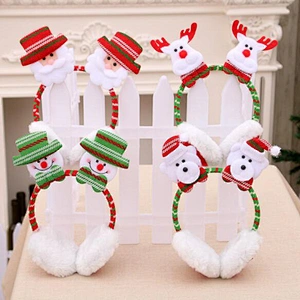 2018 Factory Stock New Product Christmas Headband Deer Reindeer Antlers Christmas Ear Sleeve Christmas Party Decor Head Hoop