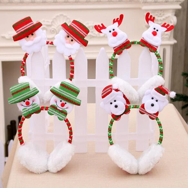 2018 Factory Stock New Product Christmas Headband Deer Reindeer Antlers Christmas Ear Sleeve Christmas Party Decor Head Hoop
