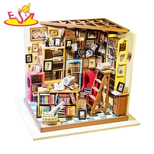 Wohnkultur Kinder diy Holz Miniaturhaus mit Licht W06A341