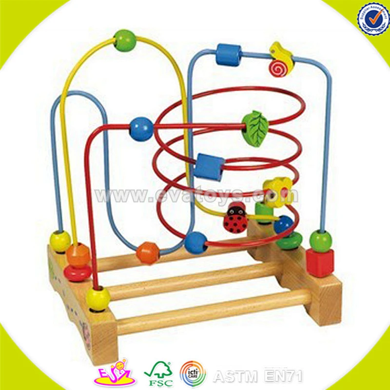 Wholesale creative kids wooden mini beads toy lovely baby wooden mini beads toy newly wooden mini beads toy W11B033