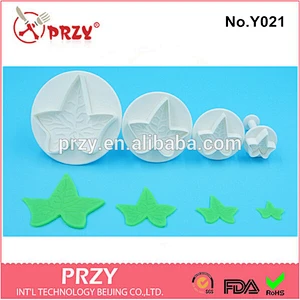 Eco-friendly Y021 hotsale cake decorating maple leaf fondant mold