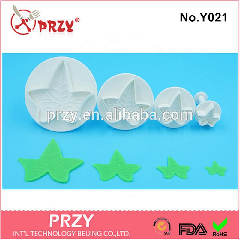 Eco-friendly Y021 hotsale cake decorating maple leaf fondant mold
