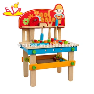 Wholesale early learning children wooden tools kit toy funny kids wooden tools kit toy W03D084