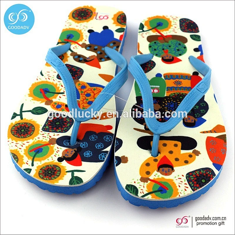 Men's flip flop Retro oil painting personalized men footwear sandal shoes China styles