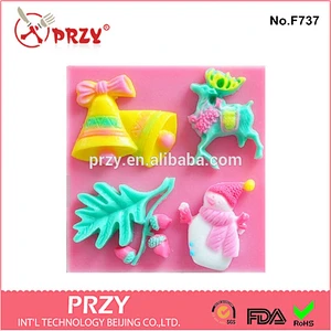 F737 PRZY High quality food grade silicone fondant cake mold