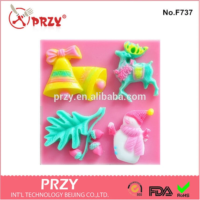 F737 PRZY High quality food grade silicone fondant cake mold