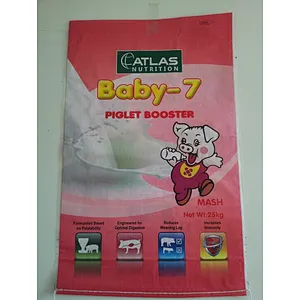 Customized bopp laminated plastic woven animal baby feed packaging bags 25kg