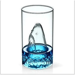 2018 handmade beer glass mug shark Shape Beer Cup glass bottle