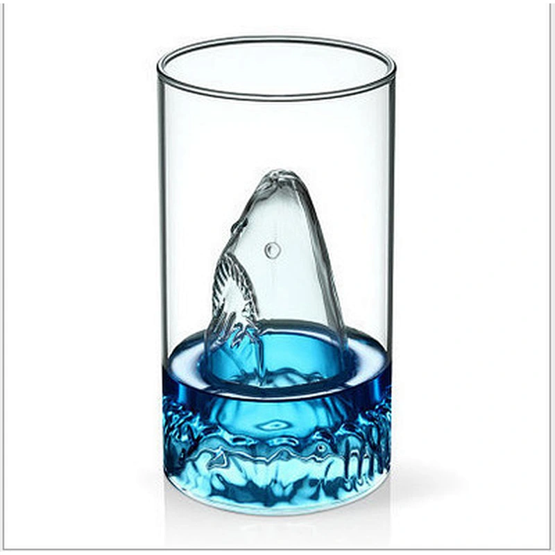 2018 handmade beer glass mug shark Shape Beer Cup glass bottle