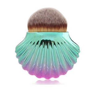 New design makeup tools shell powder brush with nylon hair