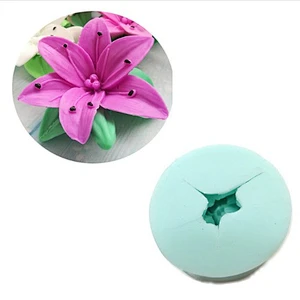 HC0021 3d Lily flowers candle soap Bouquet Flower silicone mold for wedding moulds