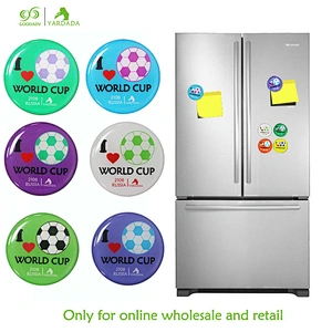 2018 football cup popular gifts crystal epoxy fridge magnet wholesale environmental material, Hot selling design in stock