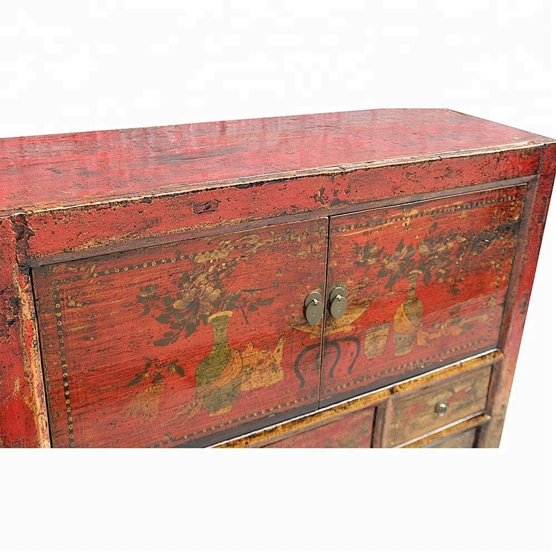 chinese antique lacquered distressed mongolian furniture