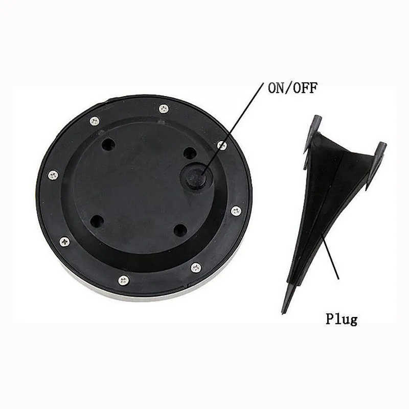 1/4/8PK 8 LED Solar Power Buried disk Light Under Ground Lamp Outdoor Way Garden Deck