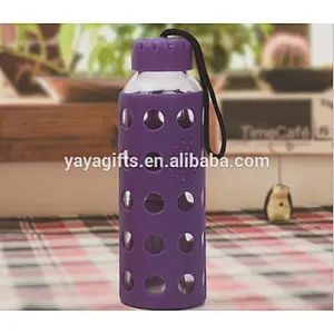 glass water bottle silicone sleeve silicone sleeve for bottle