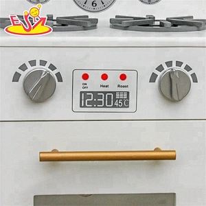 New arrival pretend play white wooden large toy kitchen for kids W10C370E