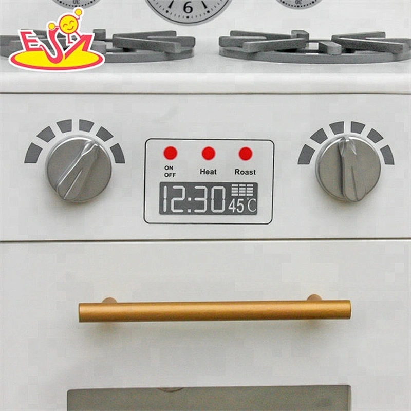 New arrival pretend play white wooden large toy kitchen for kids W10C370E