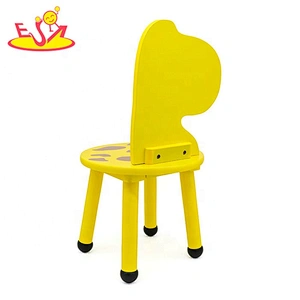 Top sale cartoon giraffe shaped kids wooden chair W08G004