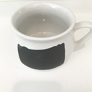 4pcs Ceramic Chalkboard Mugs - 4 Soup Sauce Mugs Serving Dishes Bowls Popular
