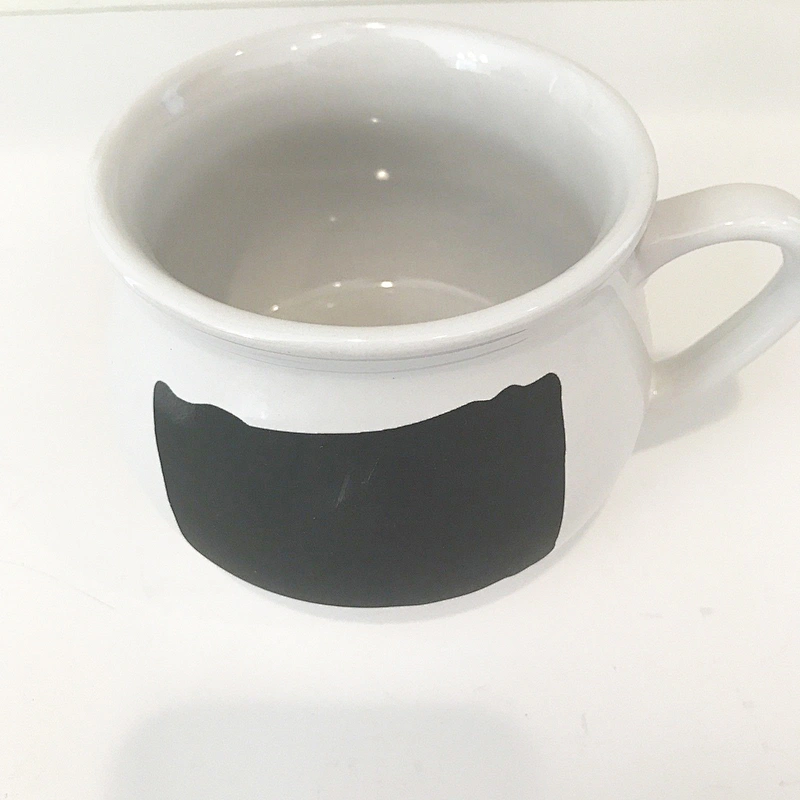 4pcs Ceramic Chalkboard Mugs - 4 Soup Sauce Mugs Serving Dishes Bowls Popular