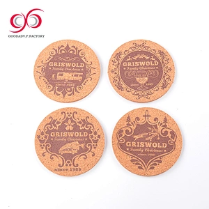 Wholesale price eco-friendly non slip round cork coaster sets 200 blank cork coasters