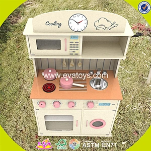 2018 New design pink wooden girls kitchen toys lovely wooden girls kitchen toys best wooden girls kitchen toys W10C268