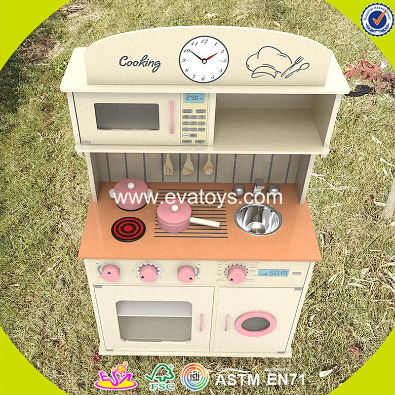 2018 New design pink wooden girls kitchen toys lovely wooden girls kitchen toys best wooden girls kitchen toys W10C268