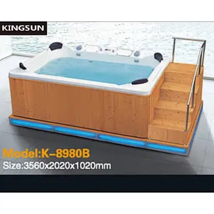 K-8980B Spa Whirlpool, Outdoor 3 Person Or 4 Person Japanese Massage Bathtubs