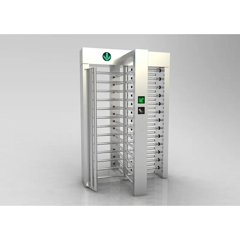 Stainless steel full height automatic square single channel revolving door turnstile