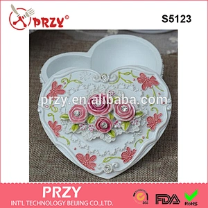 S5123 heart shape 3d Jewelry Box mold silicone molds handmade soap mold
