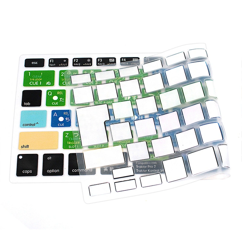 Customized Waterproof dj traktor Pro 2/Traktor Kontrol S4 Silicone Hot key Laptop Keyboard Skin for Mac